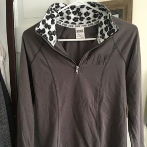 PINK 1/4 zip sweater